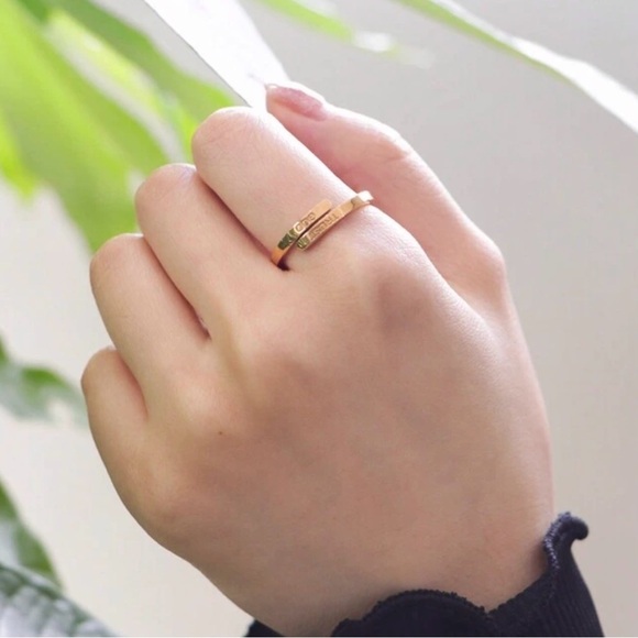 Trust God, Rose Gold Color Adjustable Ring - Picture 2 of 3